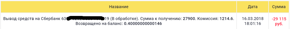 Выплата Кэшбери-2 2018-03-16